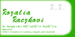 rozalia raczkovi business card